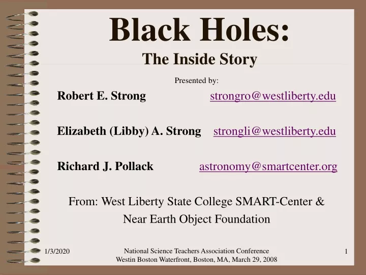 black holes the inside story
