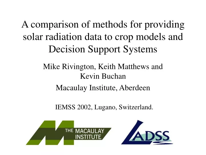 a comparison of methods for providing solar