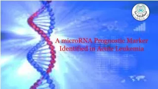 A microRNA Prognostic Marker Identified in Acute Leukemia