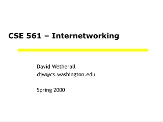 CSE 561 – Internetworking
