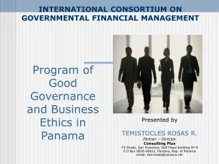 INTERNATIONAL CONSORTIUM ON GOVERNMENTAL FINANCIAL MANAGEMENT