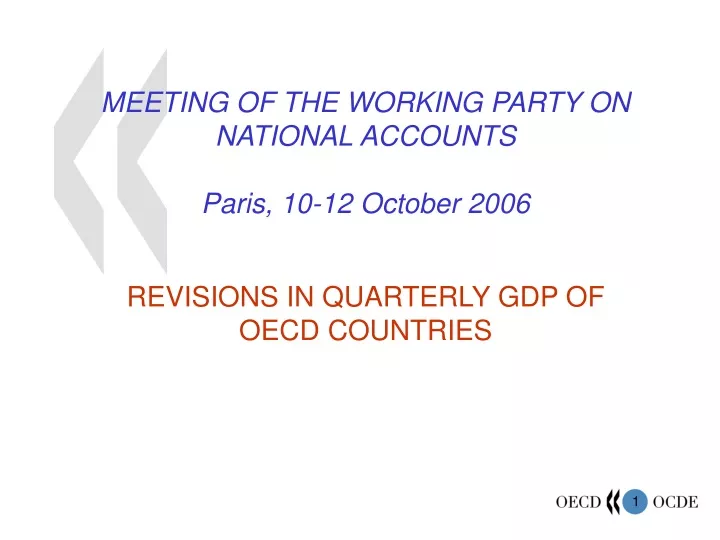 meeting of the working party on national accounts paris 10 12 october 2006
