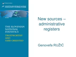 New sources –administrative registers