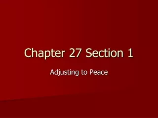 Chapter 27 Section 1