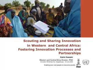 Scouting and Sharing Innovation  in Western  and Central Africa: