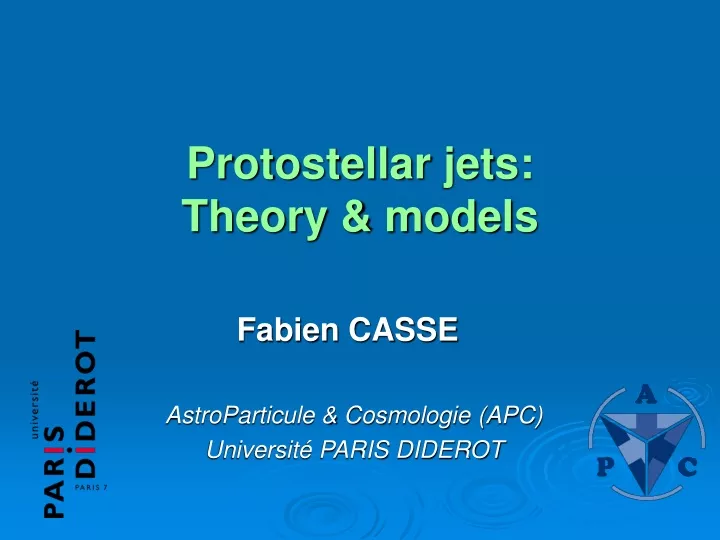 protostellar jets theory models