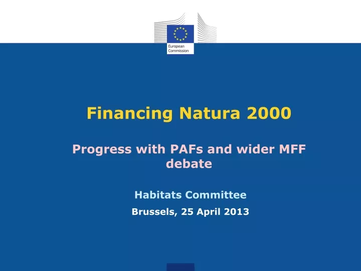 financing natura 2000 progress with pafs and wider mff debate