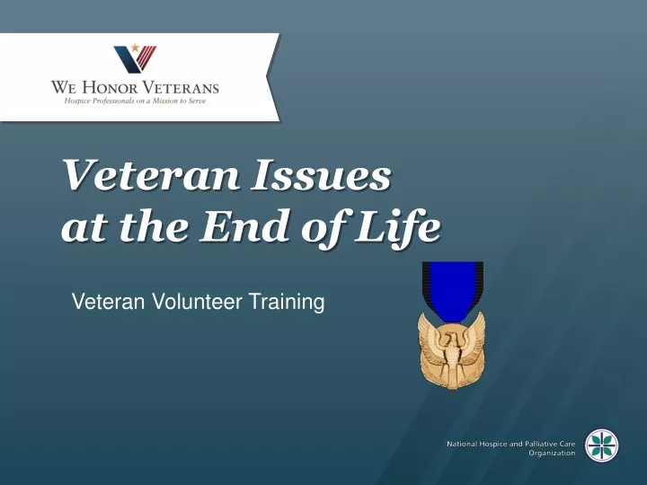 veteran issues at the end of life