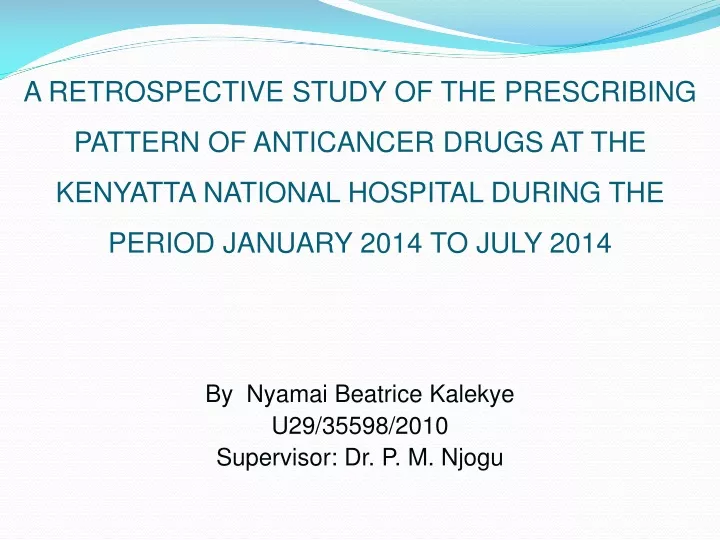 a retrospective study of the prescribing pattern