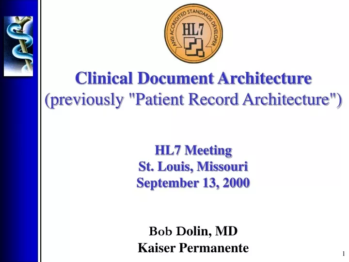 clinical document architecture previously patient