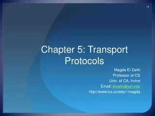 Chapter 5: Transport Protocols