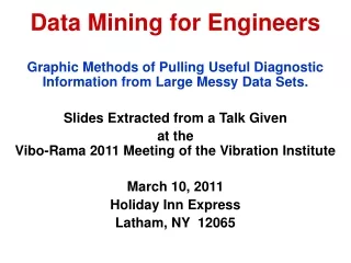 Data Mining for Engineers