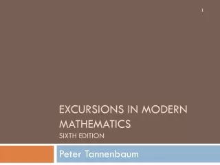 Excursions in Modern Mathematics Sixth Edition