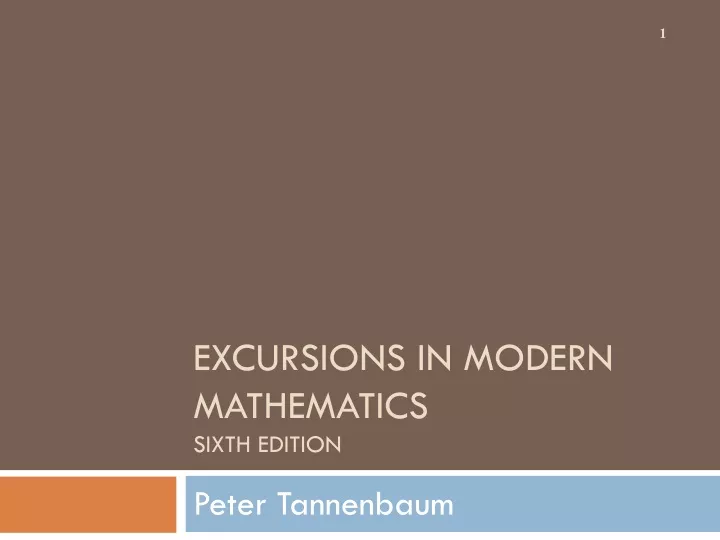 excursions in modern mathematics sixth edition