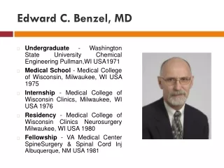 Edward C.  Benzel , MD