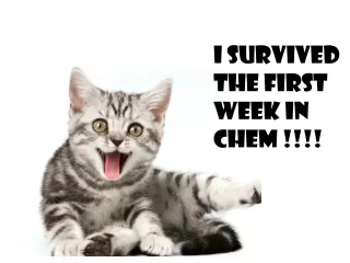I survived the first week in Chem !!!!