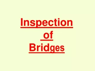 Inspection   of  Brid ges