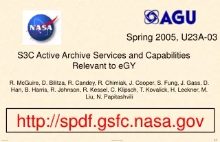 S3C Active Archive Services and Capabilities Relevant to eGY