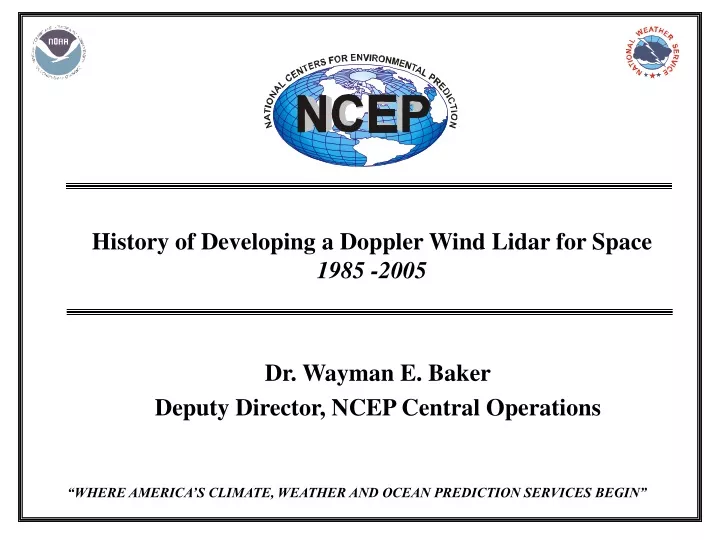 history of developing a doppler wind lidar for space 1985 2005
