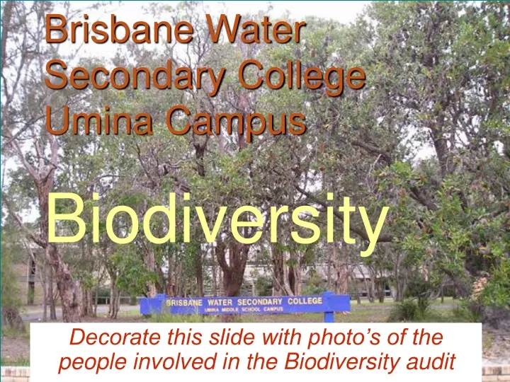 brisbane water secondary college umina campus biodiversity