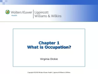 Chapter 1 What is Occupation?