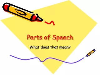 Parts of Speech