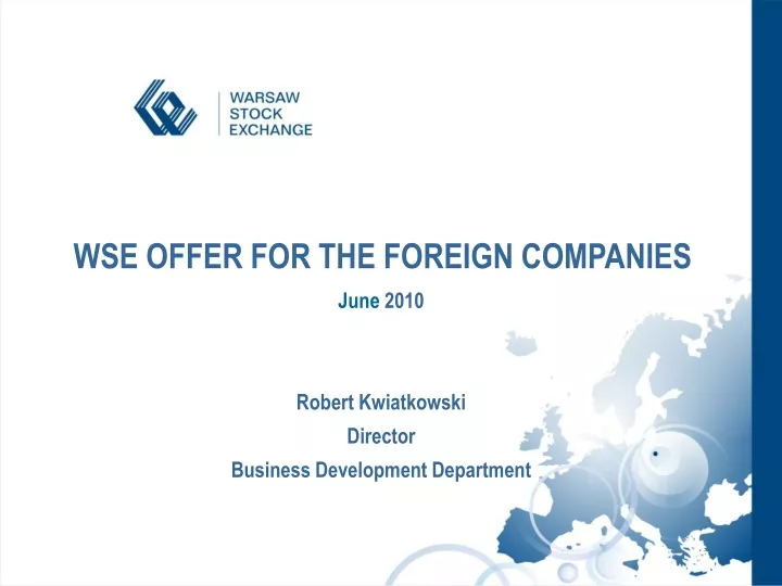 wse offer for the foreign companies