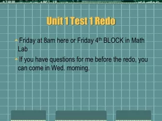 Unit 1 Test 1 Redo