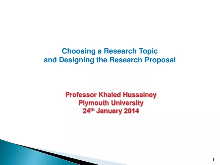 choosing a research topic and designing