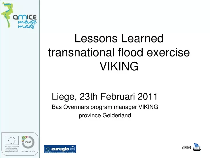 lessons learned transnational flood exercise viking