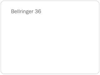 Bellringer 36