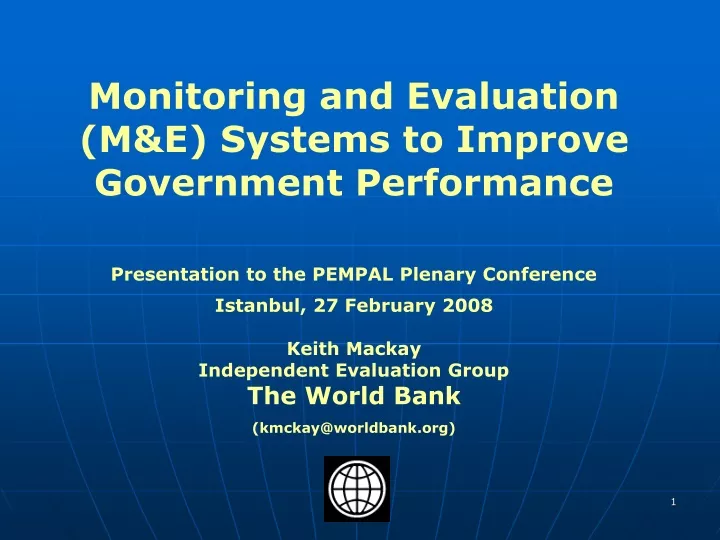 monitoring and evaluation m e systems to improve
