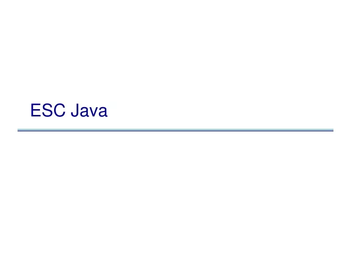 esc java