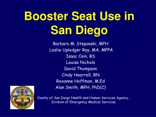 Booster Seat Use in  San Diego