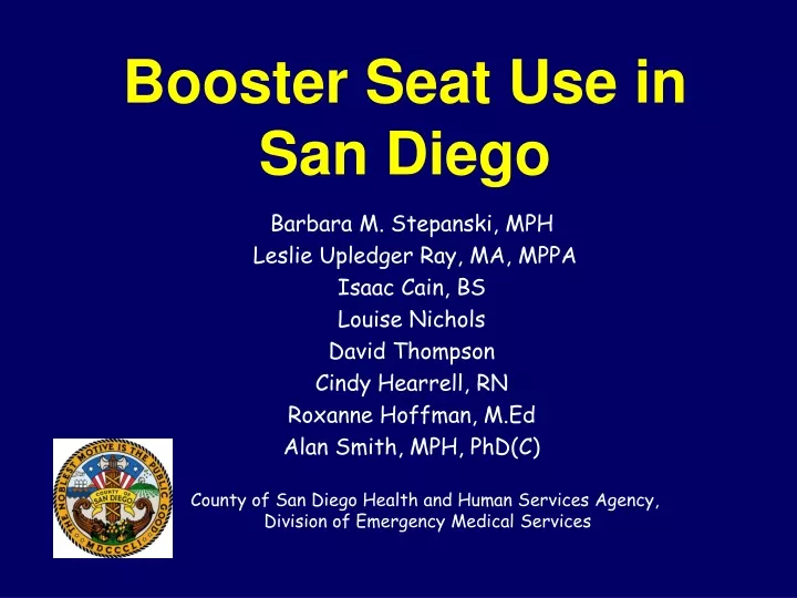 booster seat use in san diego