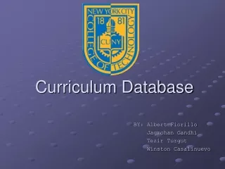 Curriculum Database