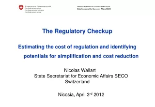 The Regulatory Checkup