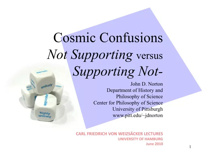 cosmic confusions not supporting versus supporting not