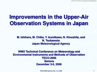 Improvements in the Upper-Air Observation Systems in Japan