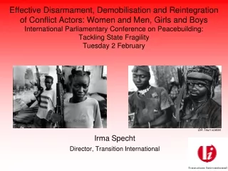 Irma Specht Director, Transition International