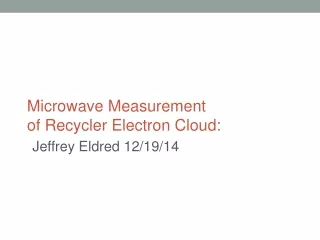 Microwave Measurement of Recycler Electron Cloud: