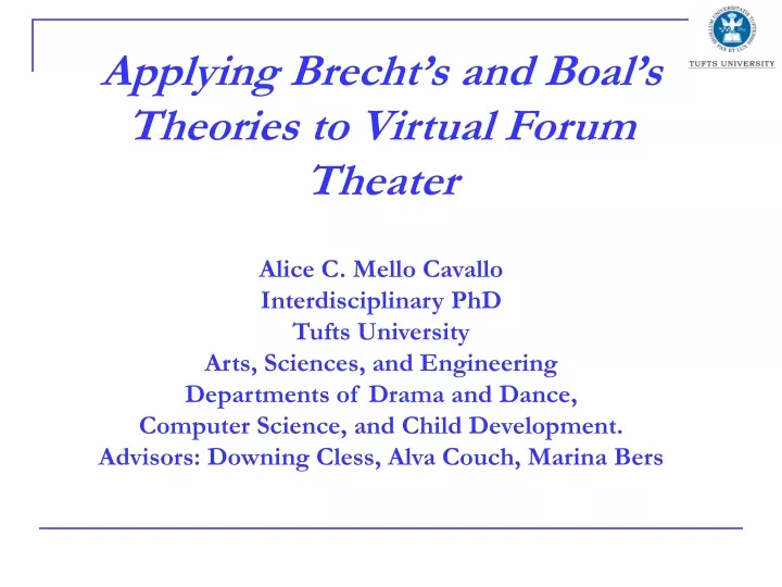 applying brecht s and boal s theories to virtual