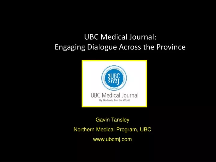 ubc medical journal engaging dialogue across