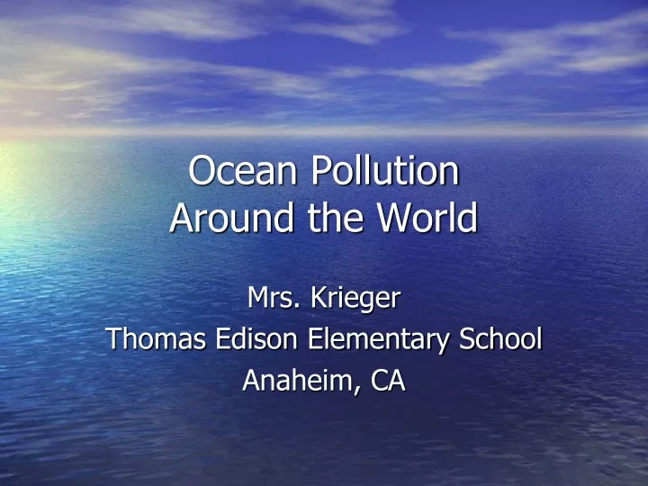 ocean pollution around the world