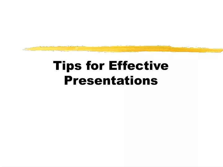 tips for effective presentations