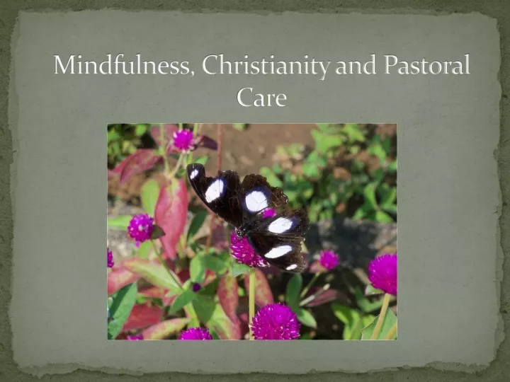 mindfulness christianity and pastoral care