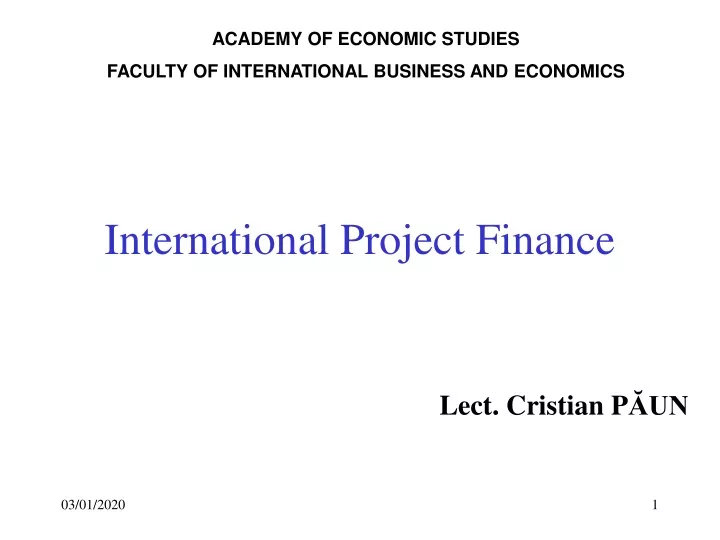 international project finance
