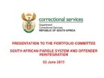 The South African Parole System Overview - slide 1