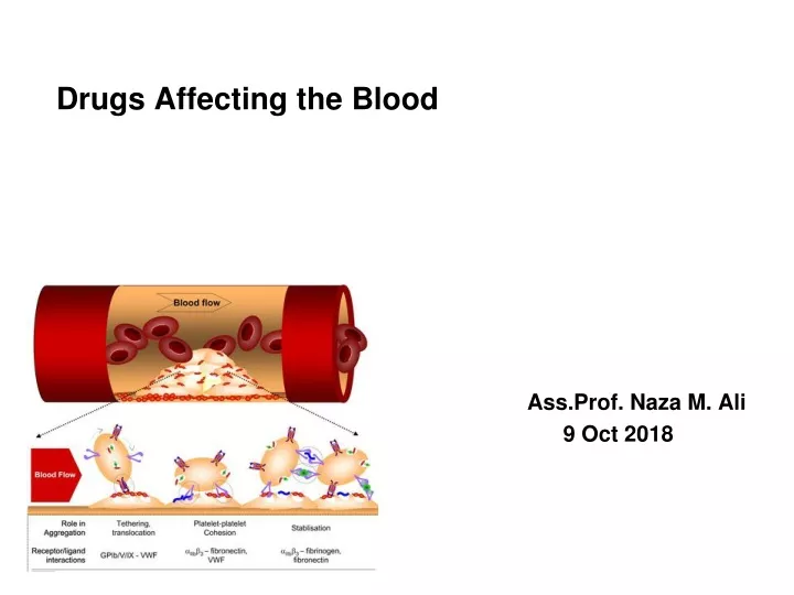 drugs affecting the blood ass prof naza