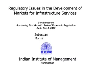 Regulatory Issues in the Development of Markets for Infrastructure Services